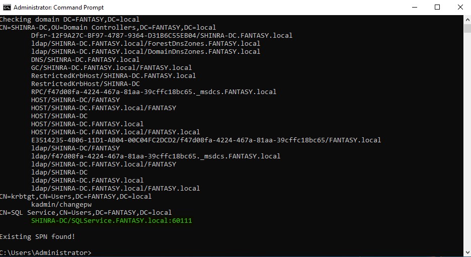 Active Directory Checking SPN