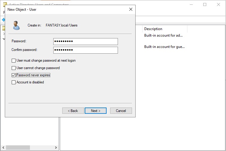 Active Directory User 2 Password