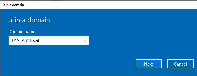 Windows 10 Join Domain Enter Domain Name