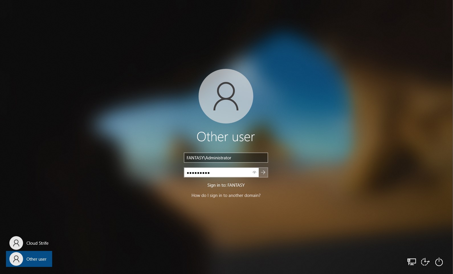 Windows 10 Login Other User