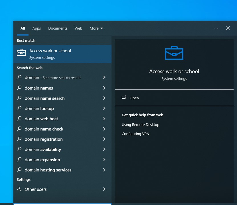 Windows 10 Work and School