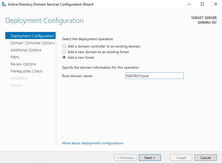 DC Configuration Wizard Deployment