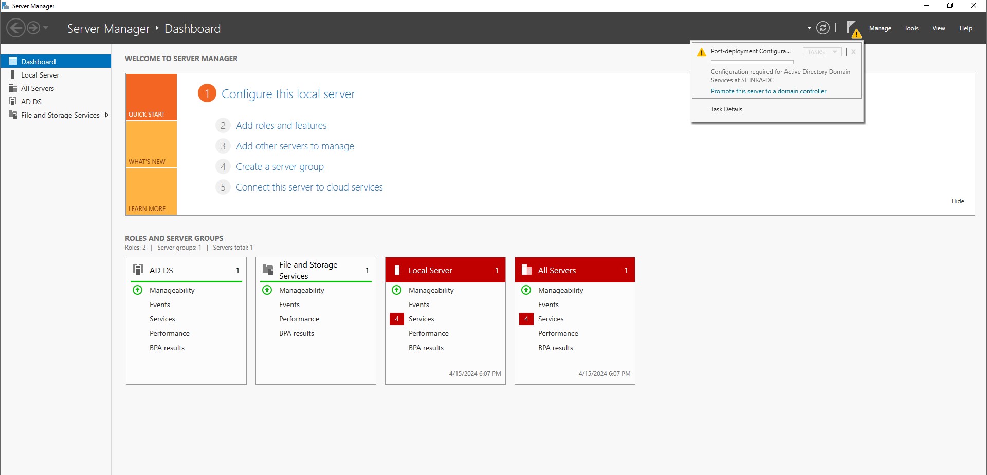 DC Configuration Promote
