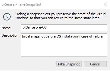 Initial pre-OS Snapshot