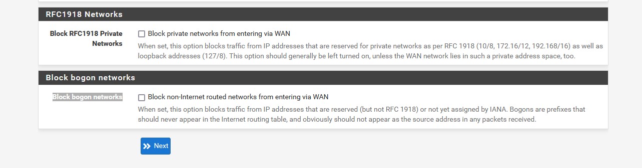 webConfigurator Disable Block Rules