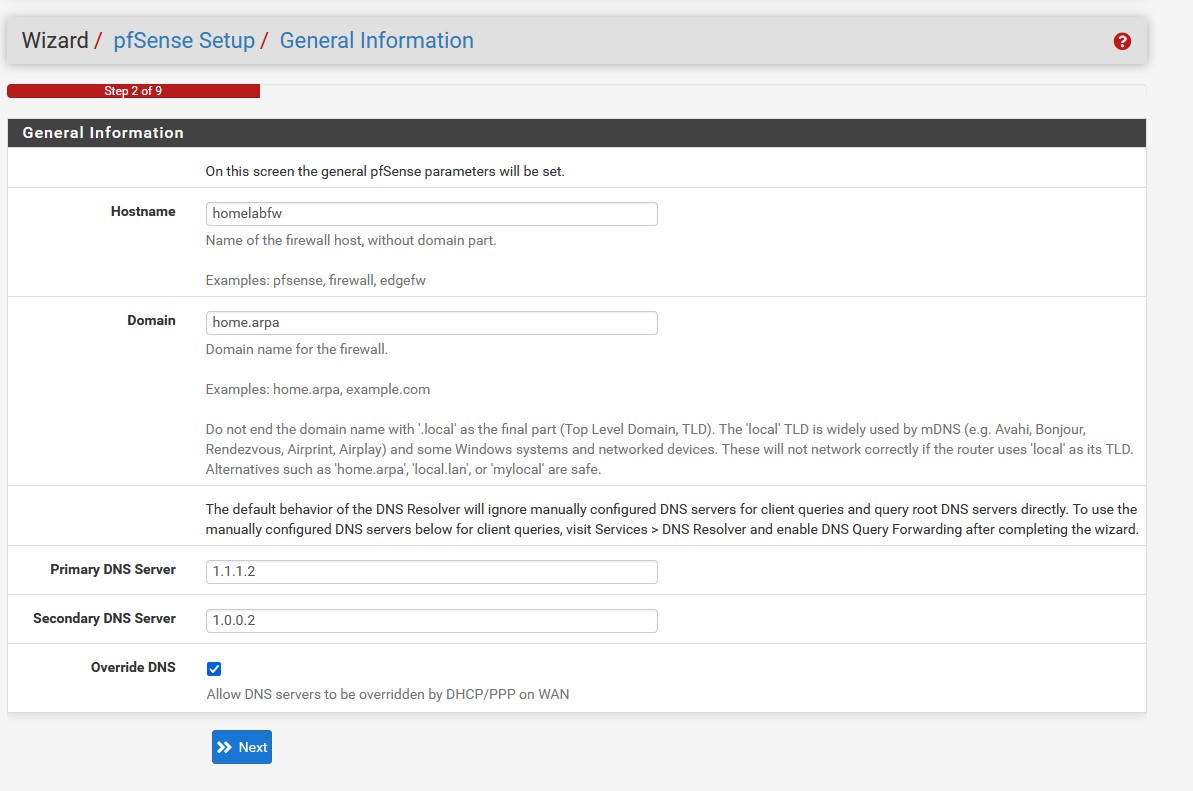 webConfigurator Setup Wizard