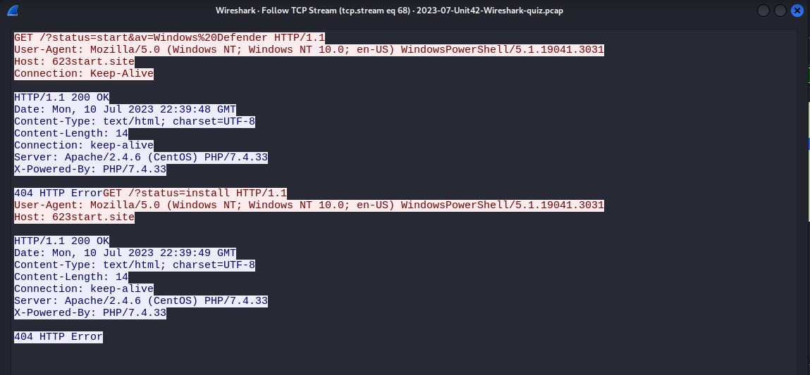 Redline HTTP GET Analysis 2